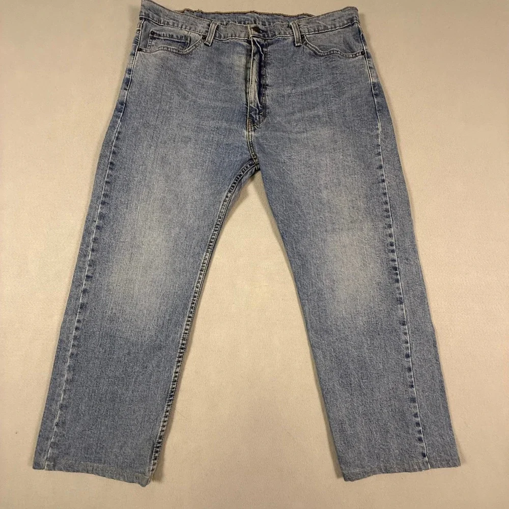 Levis 505 Regular Fit Jeans Mens 40x30 Blue Medium Wash Straight‎ Leg Denim